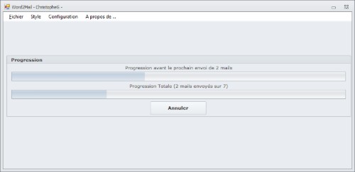 Envoi des mails (avec temporisation)