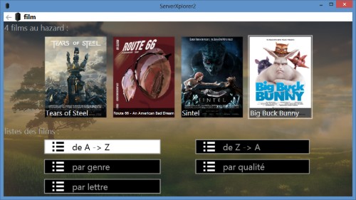 Options de tri des films