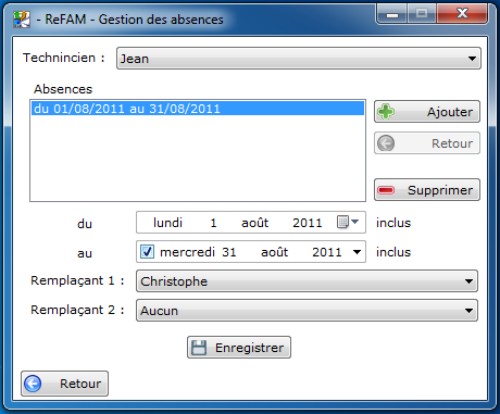 Gestion des absences