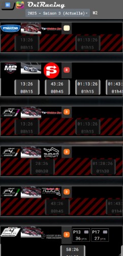 Prochaines courses