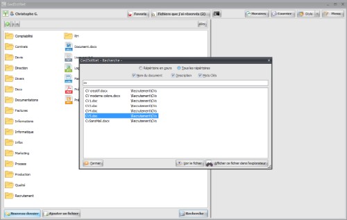 Module de recherche