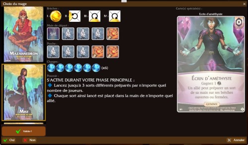Choix des mages des joueurs (Détail)